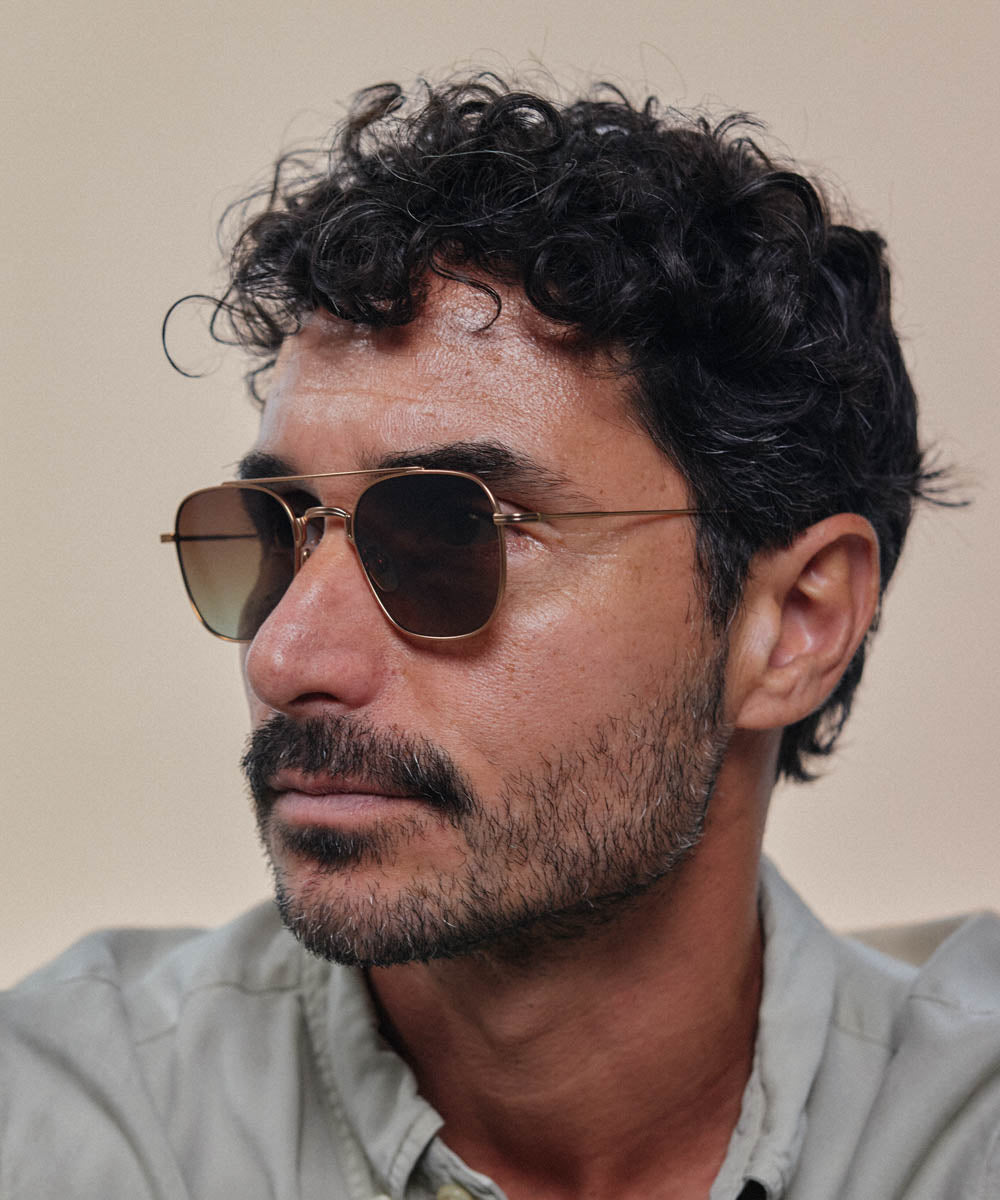 Johann Wolff Flieger Matte Rose Gold Sunglasses