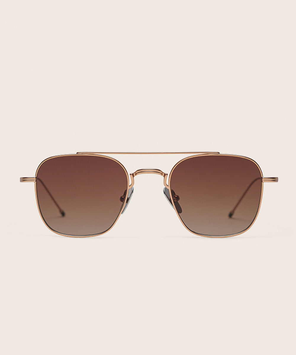 Johann Wolff Flieger Matte Rose Gold Sunglasses