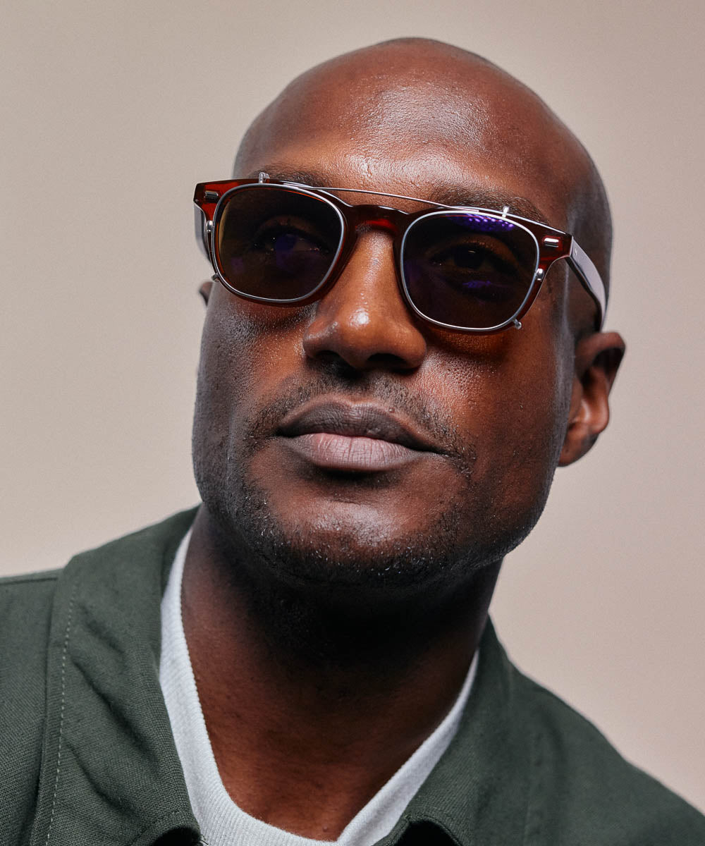 Johann Wolff JSB Matte Silver Brown Mirror Clip