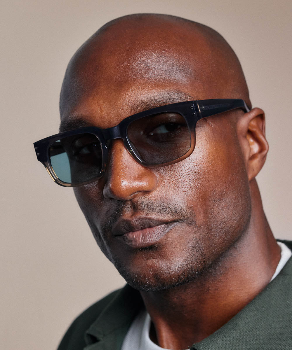 Johann Wolff Martin Black Fade Teal Sunglasses