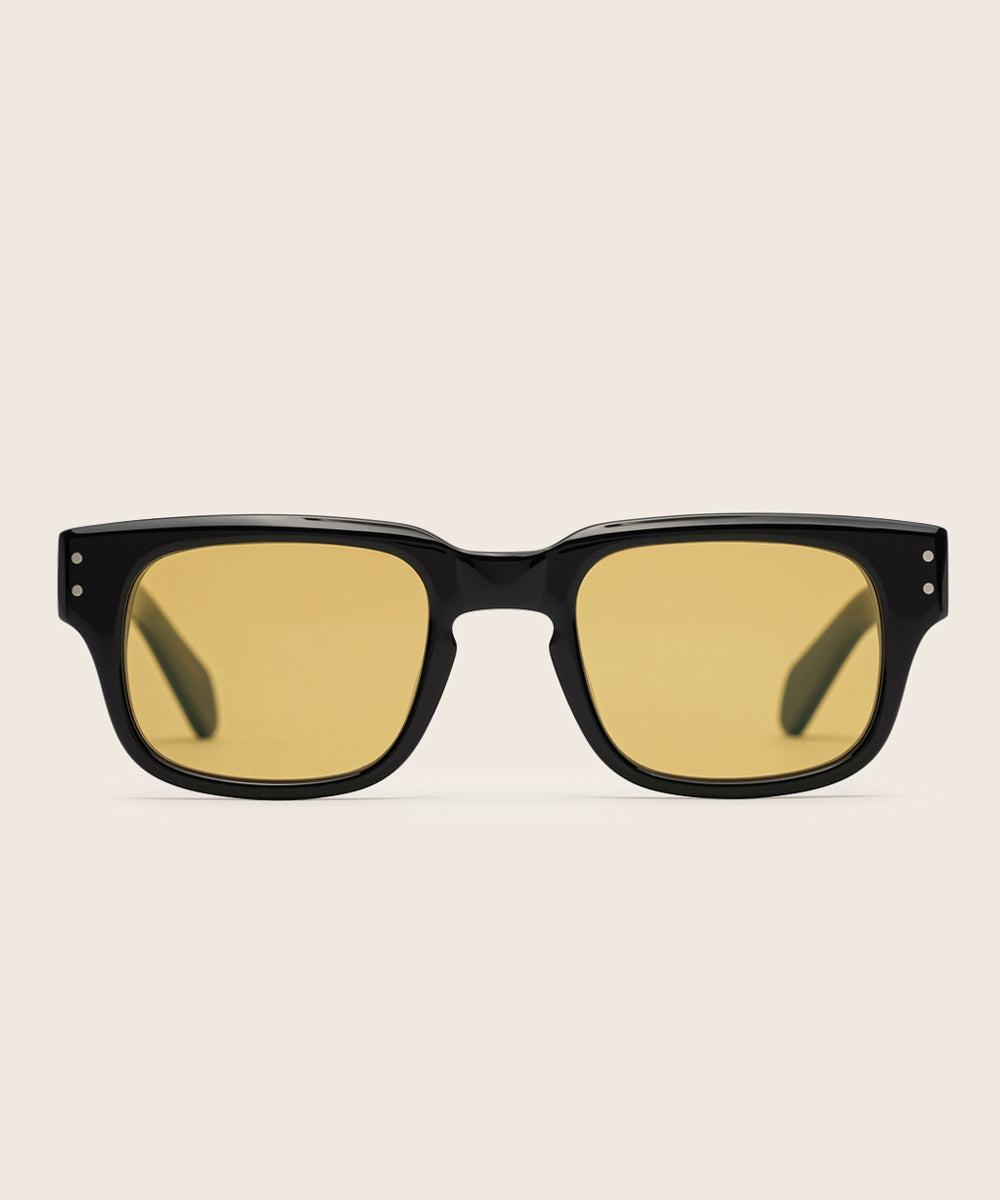 Johann Wolff Martin Black Burnt Yellow Sunglasses