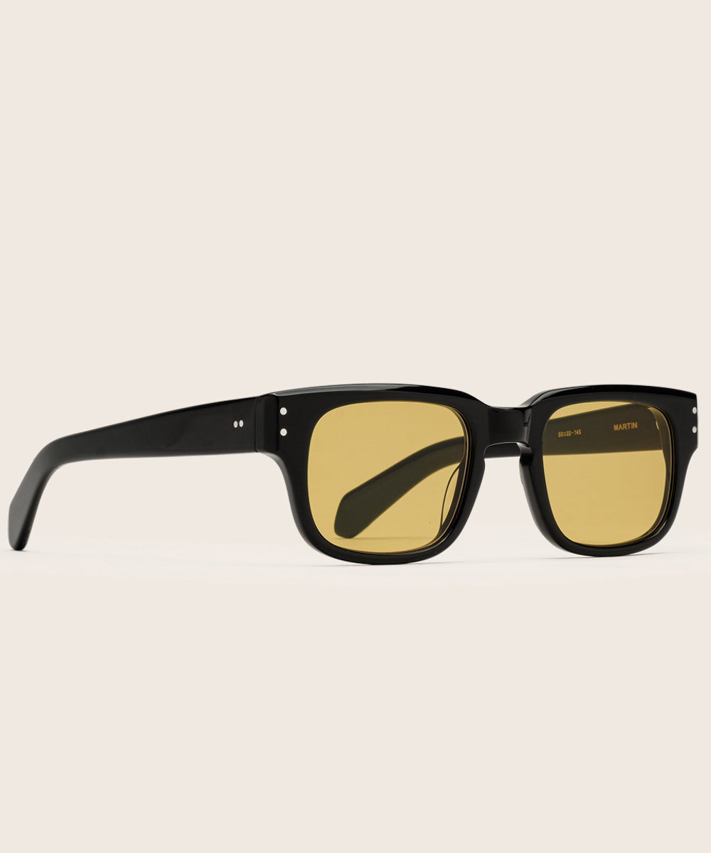 Johann Wolff Martin Black Burnt Yellow Sunglasses