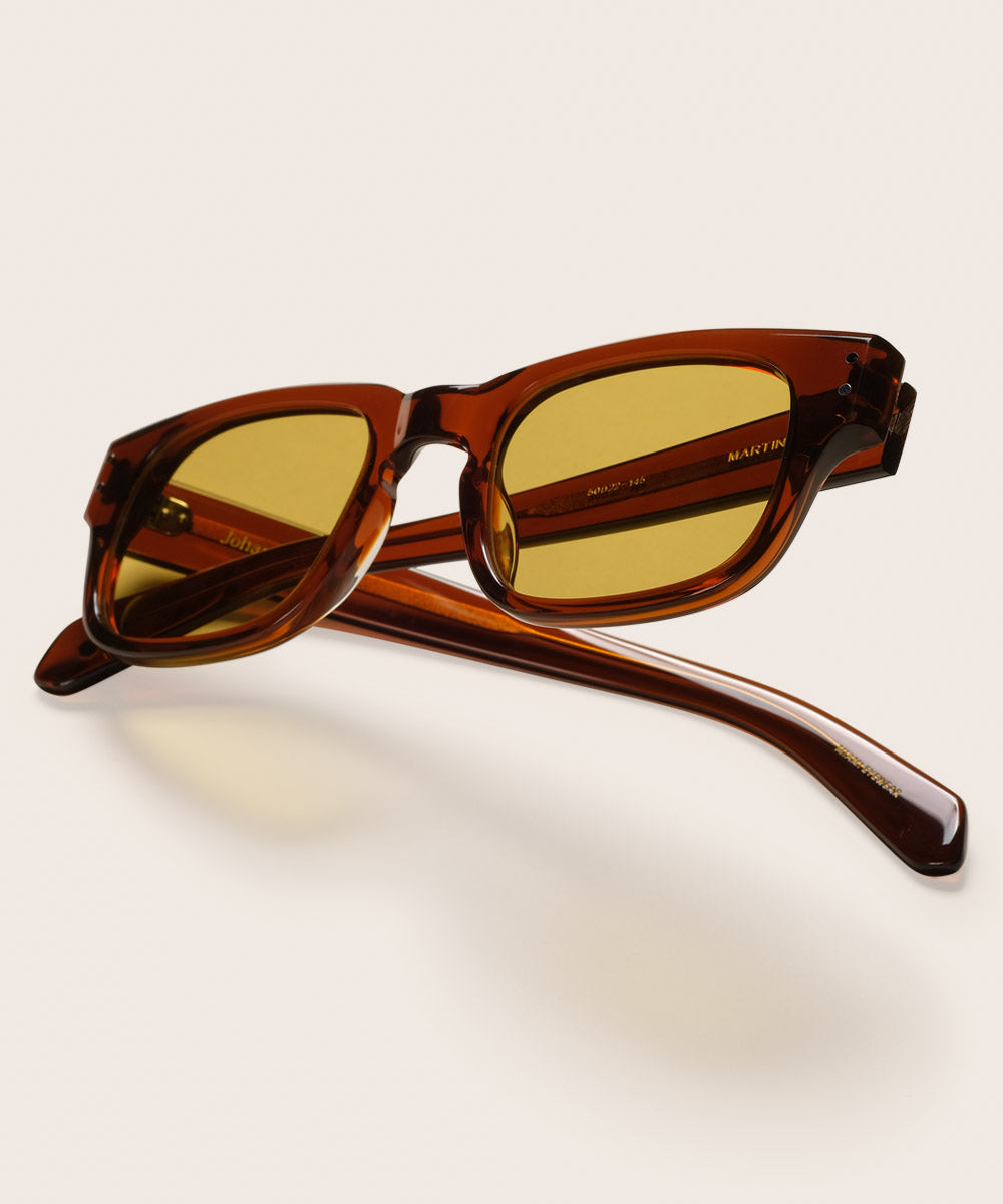 Johann Wolff Martin Hickory Burnt Yellow Sunglasses