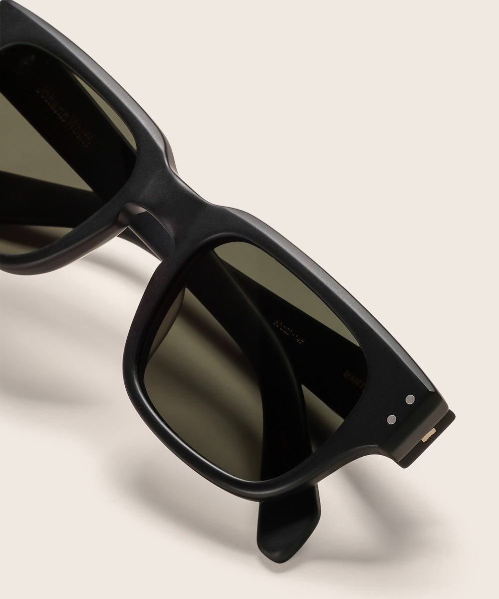Johann Wolff Martin Matte Black Sunglasses