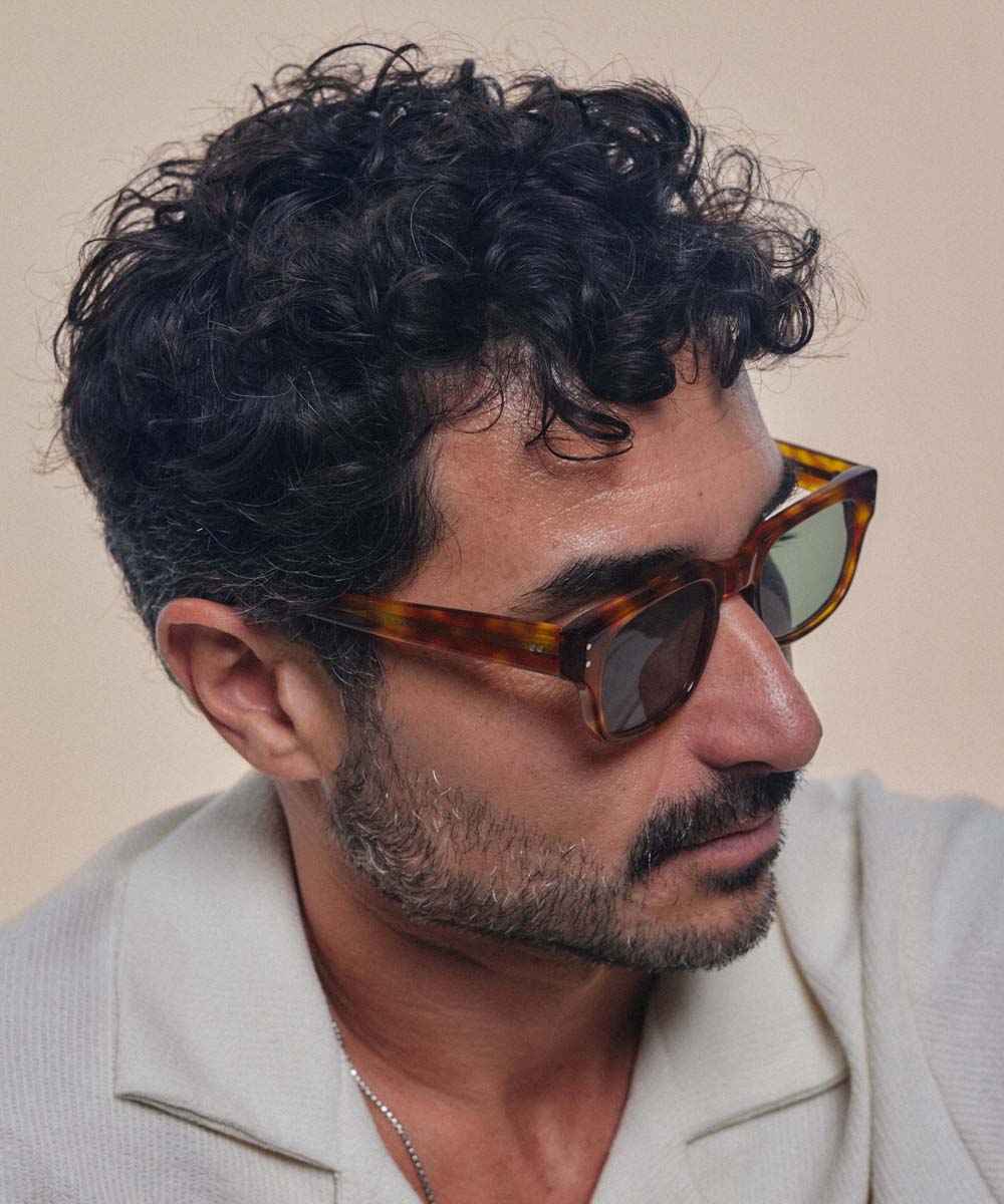 Johann Wolff Martin Vintage Tortoise Teal Sunglasses