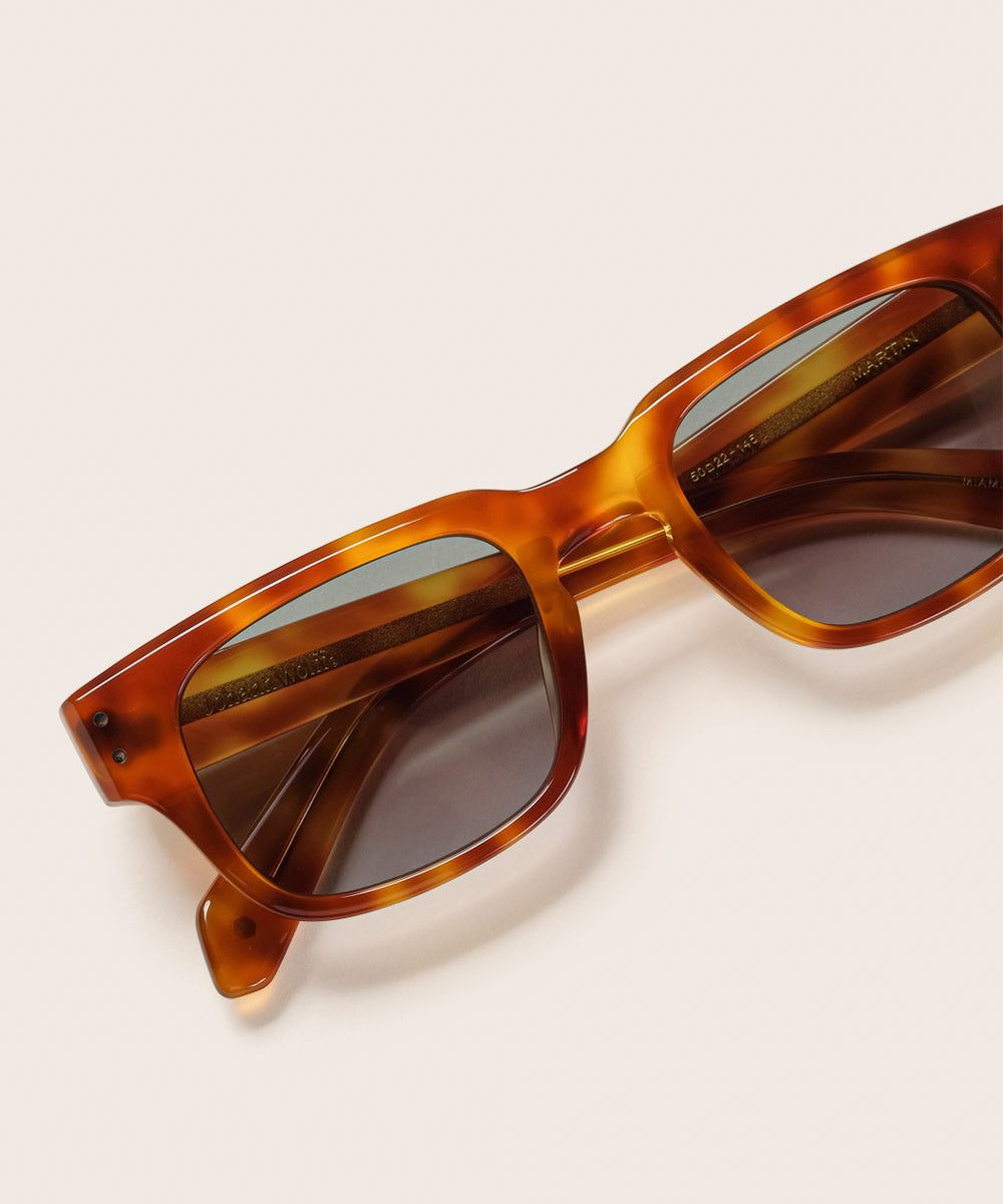 Johann Wolff Martin Vintage Tortoise Teal Sunglasses