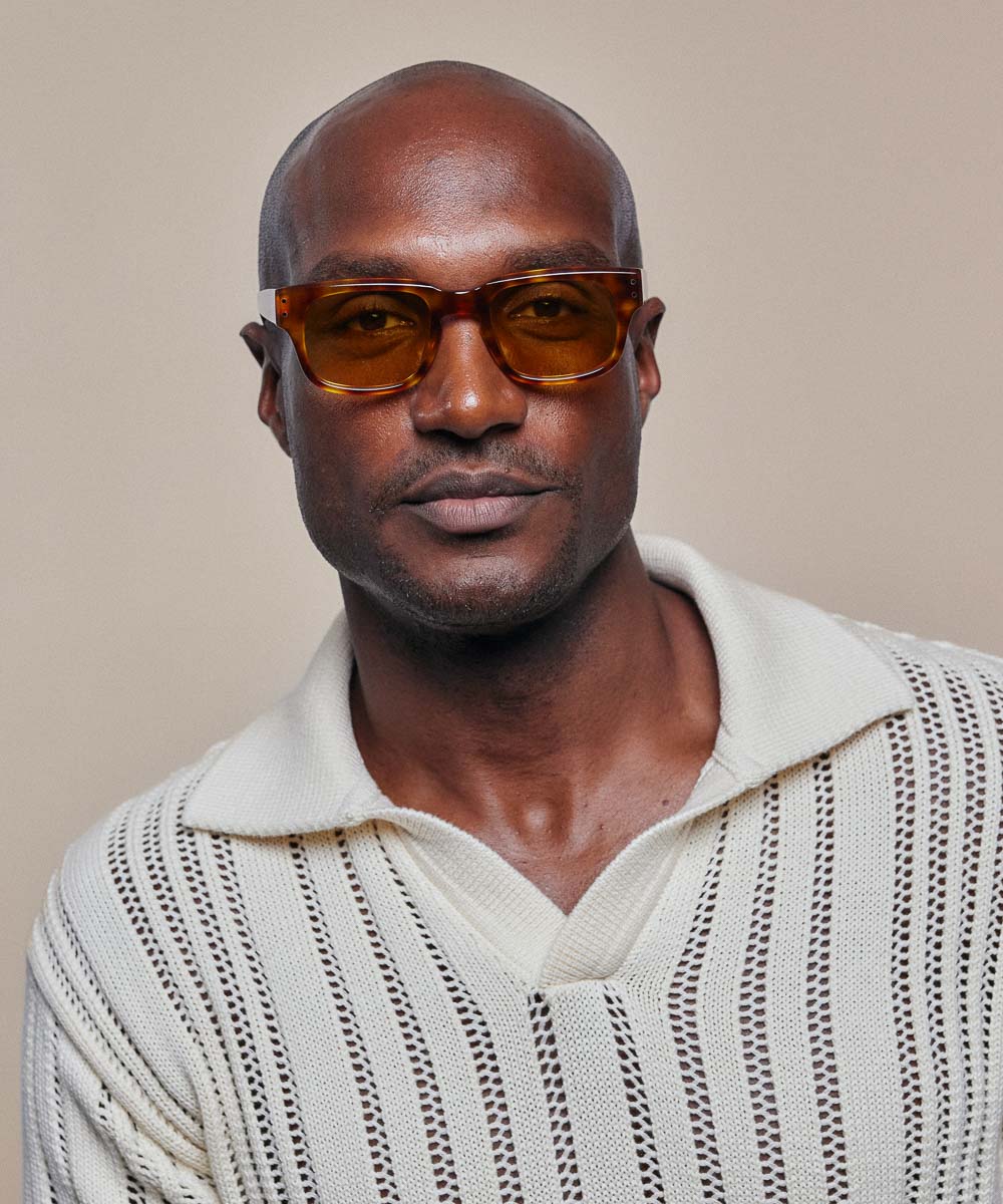 Johann Wolff Martin Vintage Tortoise Burnt Yellow Sunglasses