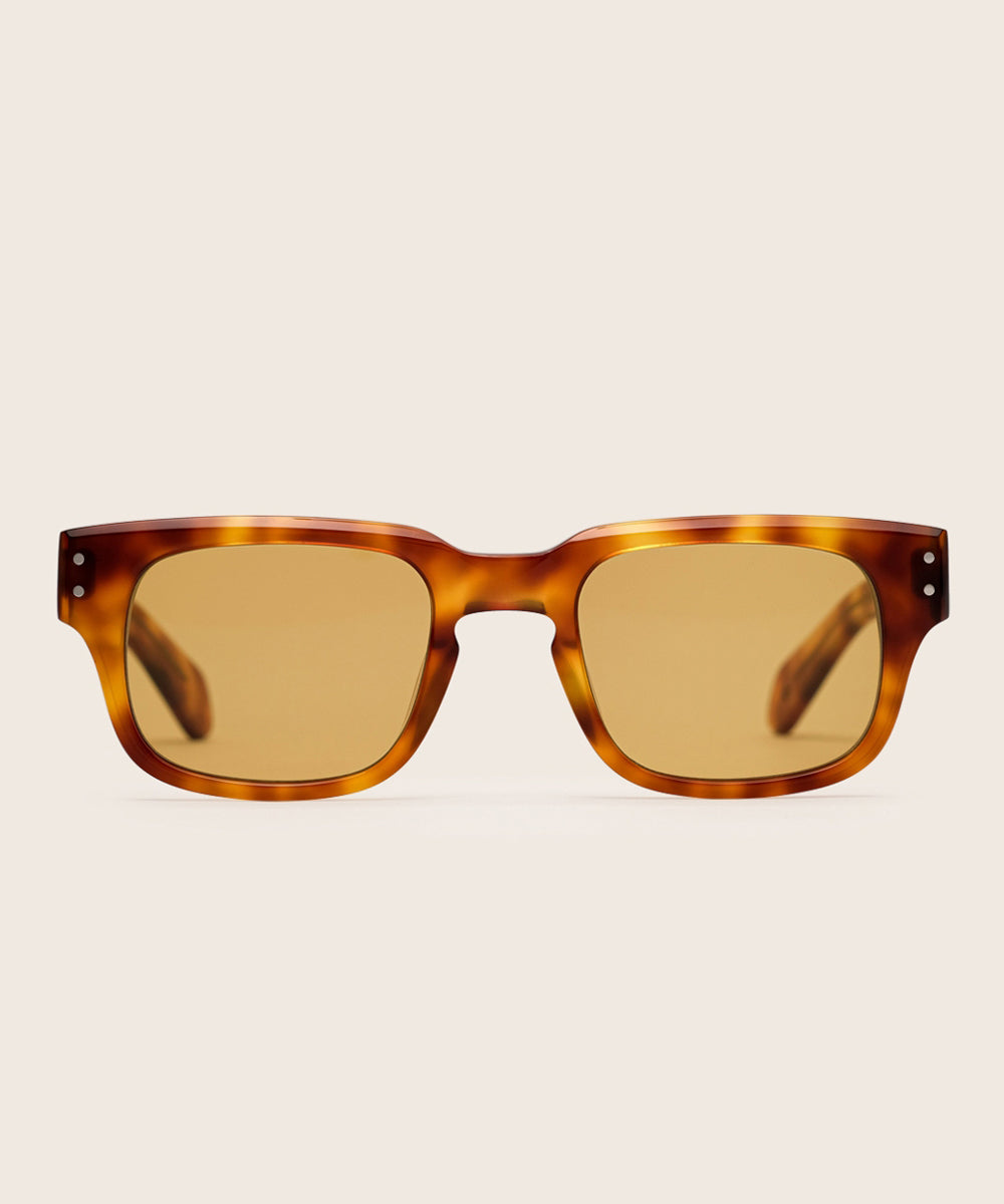 Johann Wolff Martin Vintage Tortoise Burnt Yellow Sunglasses