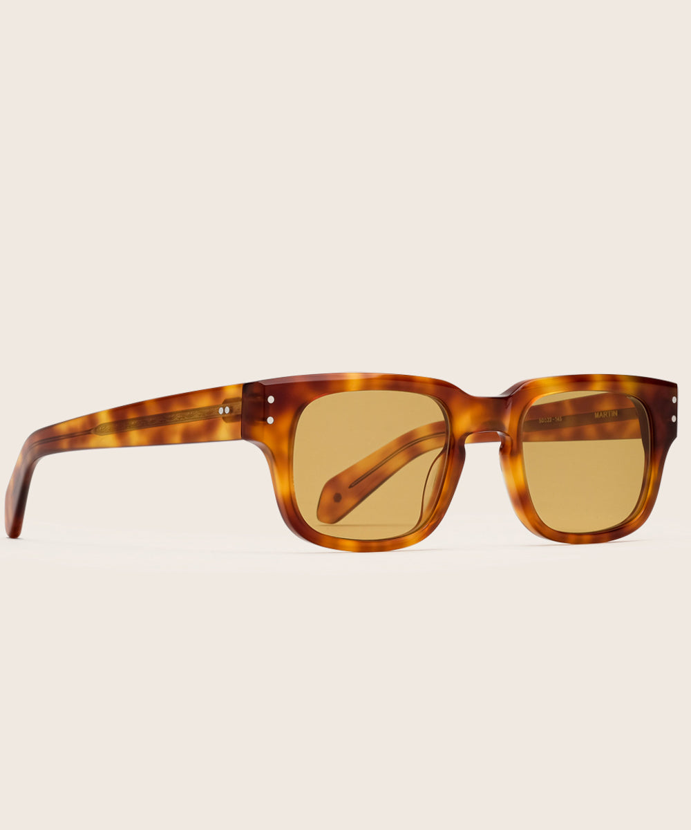 Johann Wolff Martin Vintage Tortoise Burnt Yellow Sunglasses