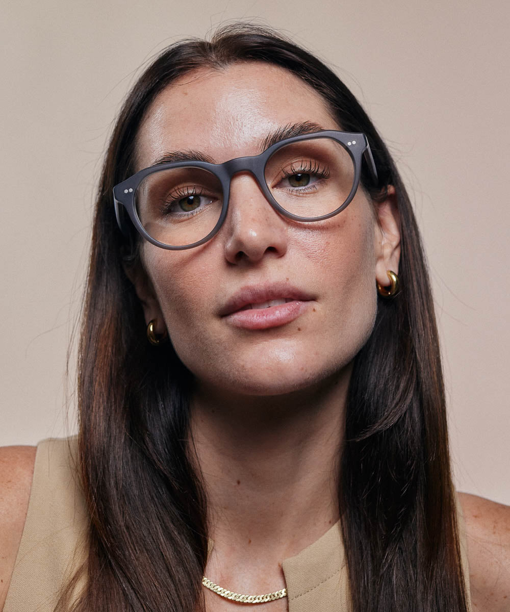 Johann Wolff Morrison Matte Smoke Eyeglasses