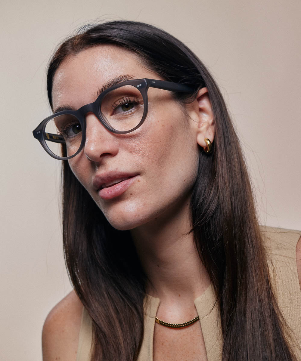 Johann Wolff Morrison Matte Smoke Eyeglasses