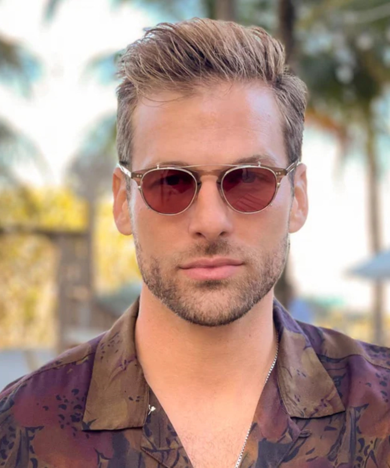 Johann Wolff Otto Gold Ruby Rose Clip