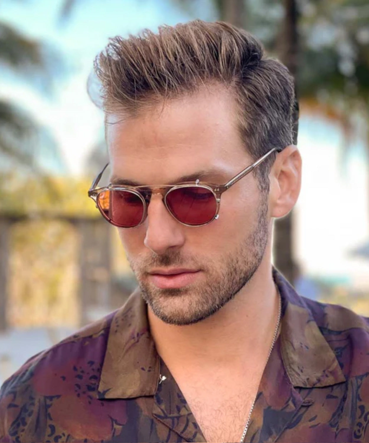 Johann Wolff Otto Gold Ruby Rose Clip