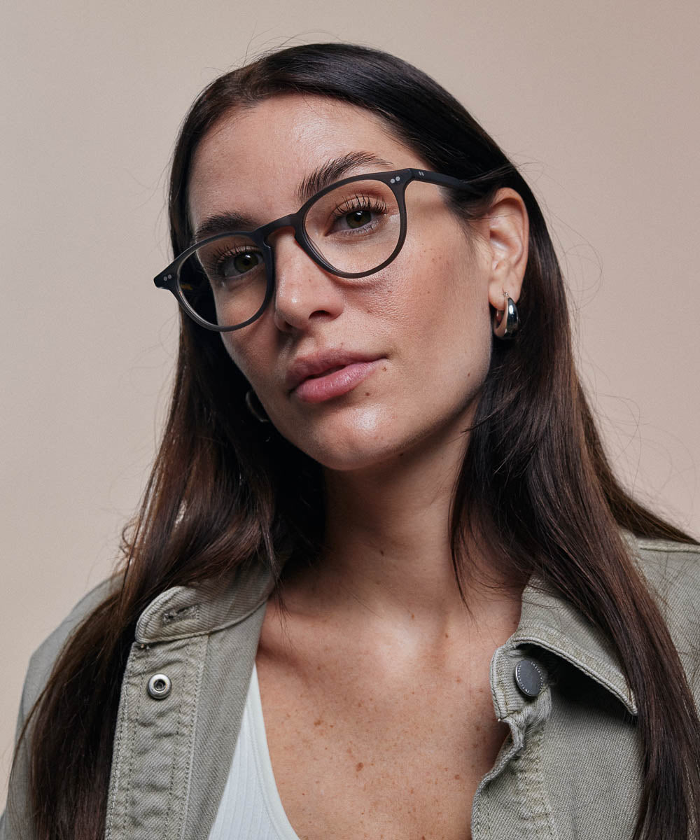 Johann Wolff Otto Matte Smoke Eyeglasses