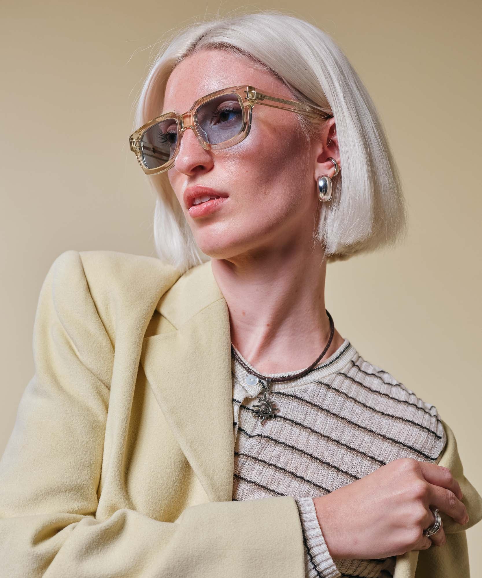 johann wolff rindt champagne light sunglasses