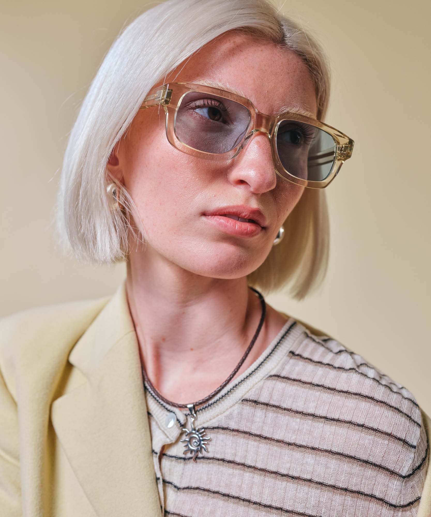 johann wolff rindt champagne light sunglasses