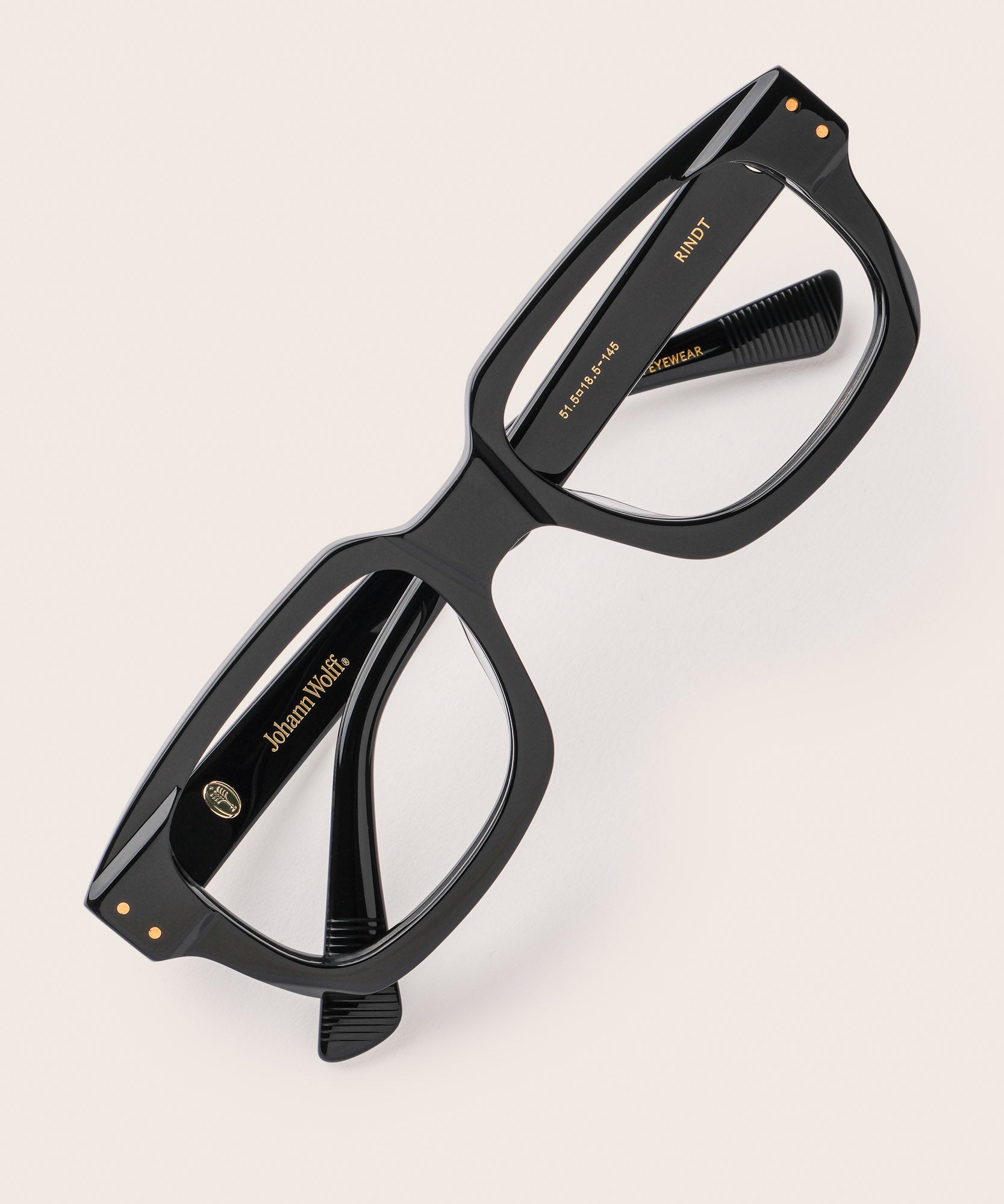 johann wolff rindt black eyeglasses