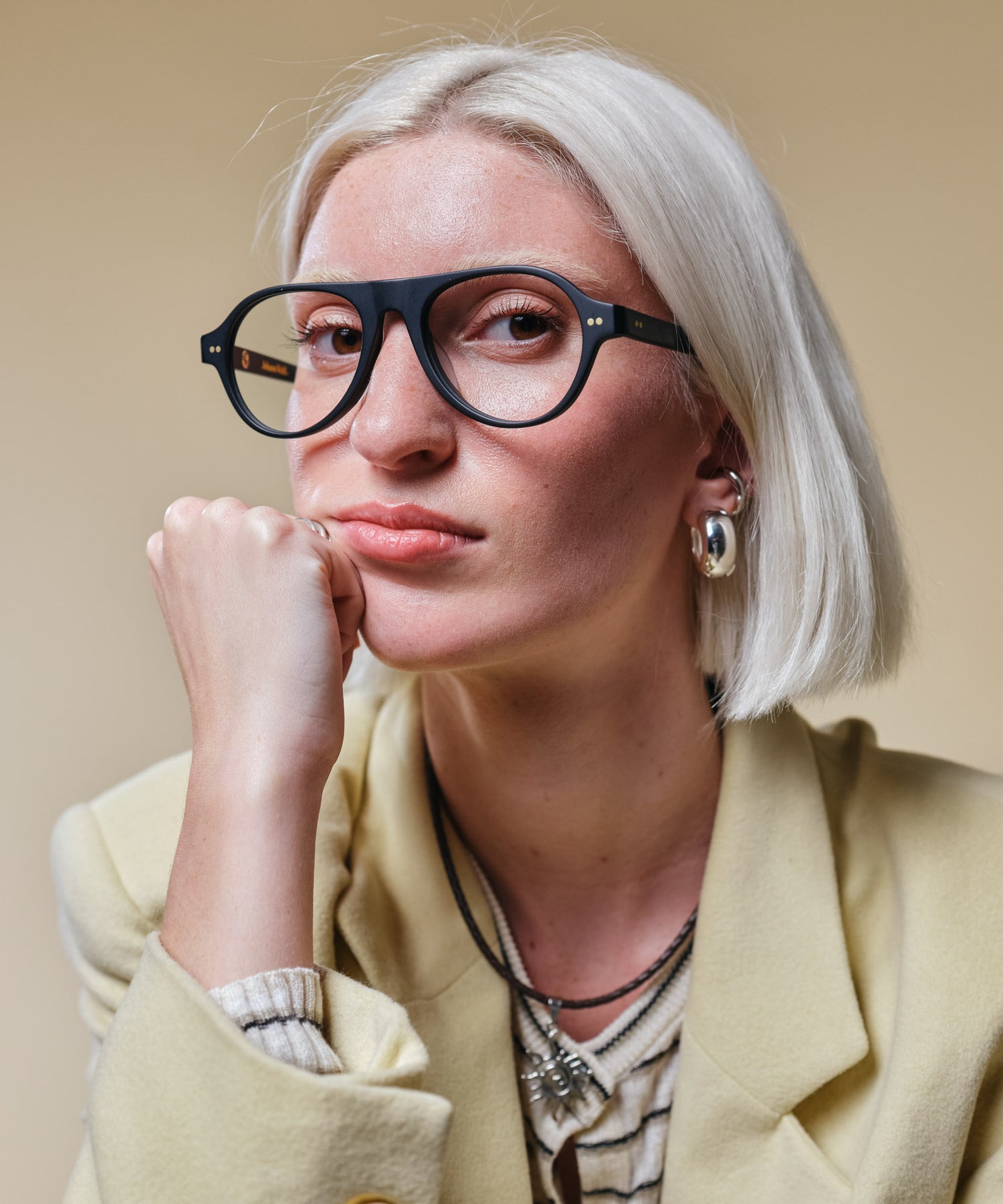 johann wolff schnell matte black eyeglasses