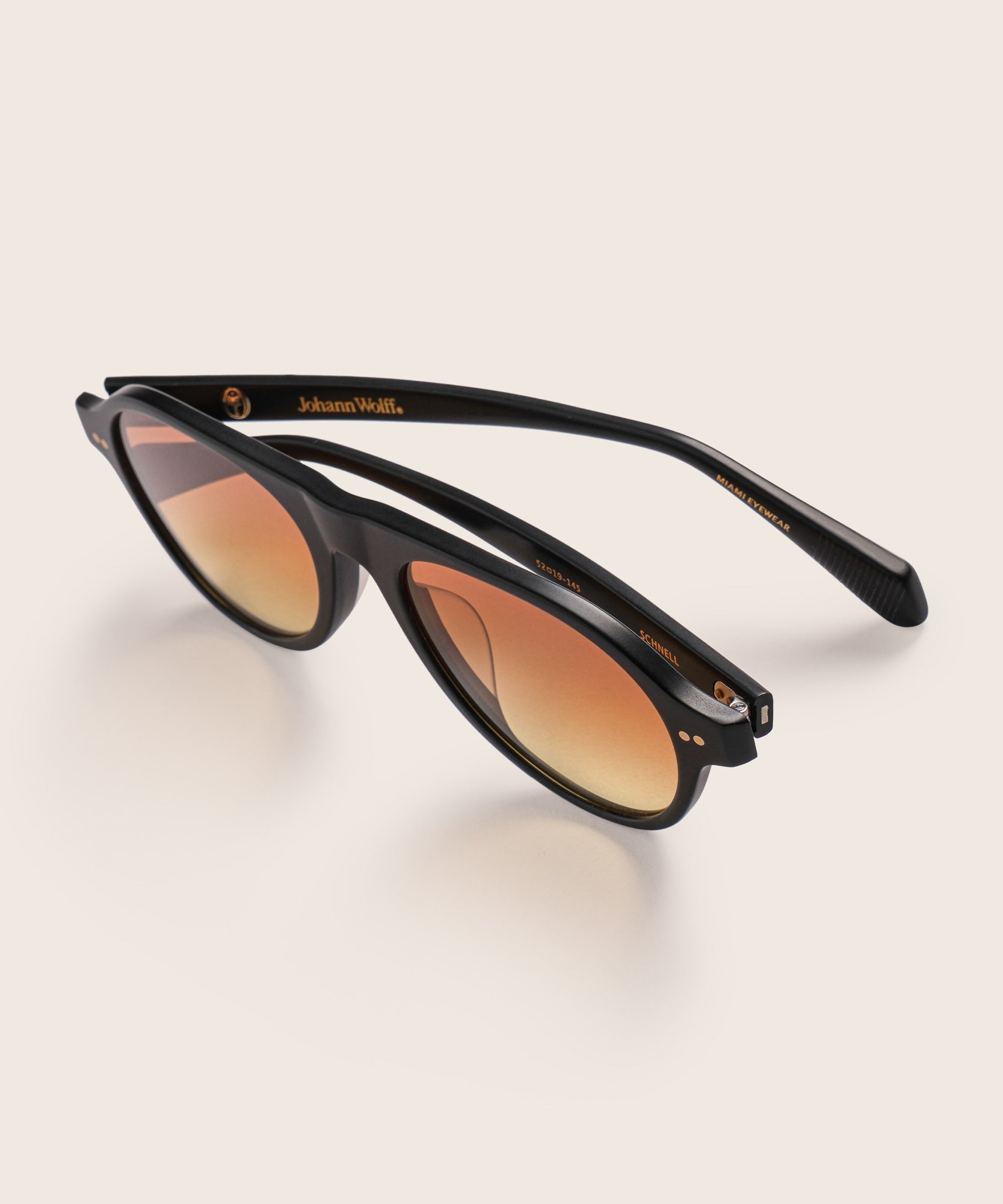 johann wolff schnell matte black sunset sunglasses