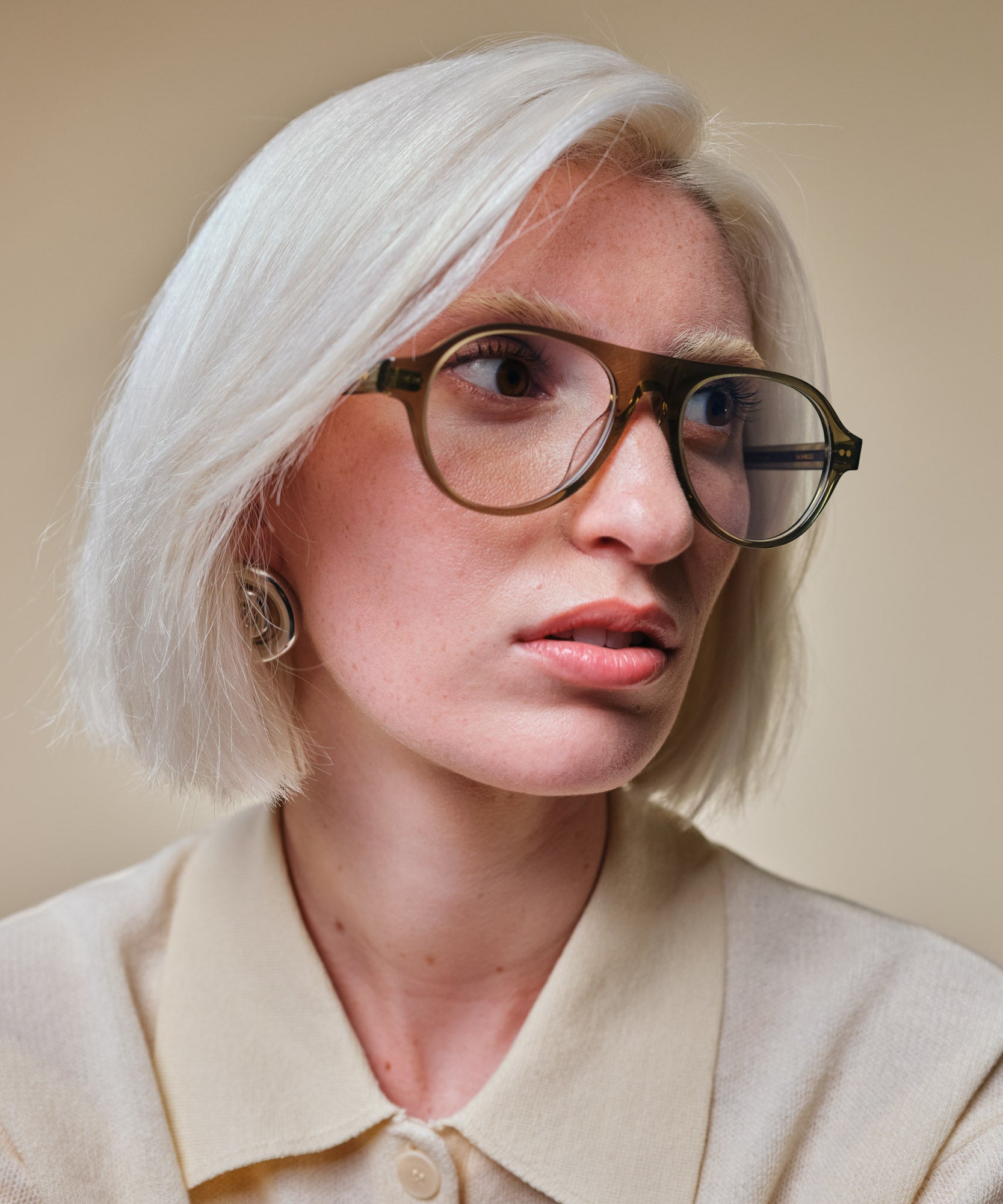 johann wolff schnell olive eyeglasses