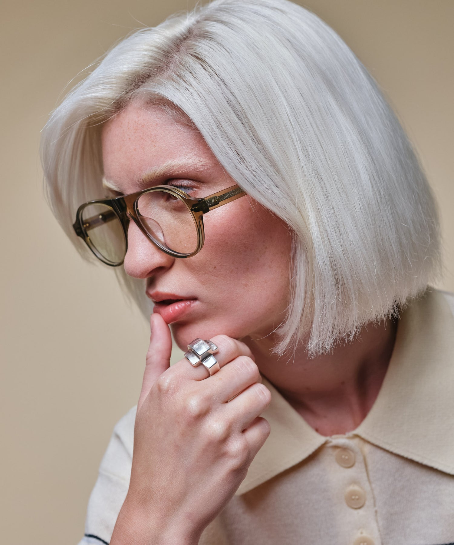 johann wolff schnell olive eyeglasses