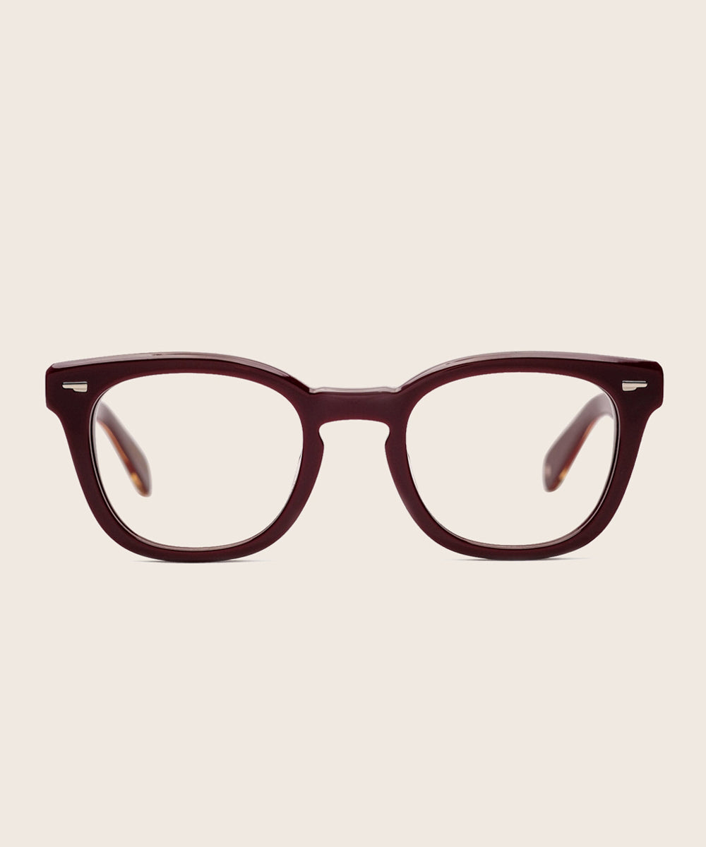 Johann Wolff Silver Arrow Burgundy Eyeglasses