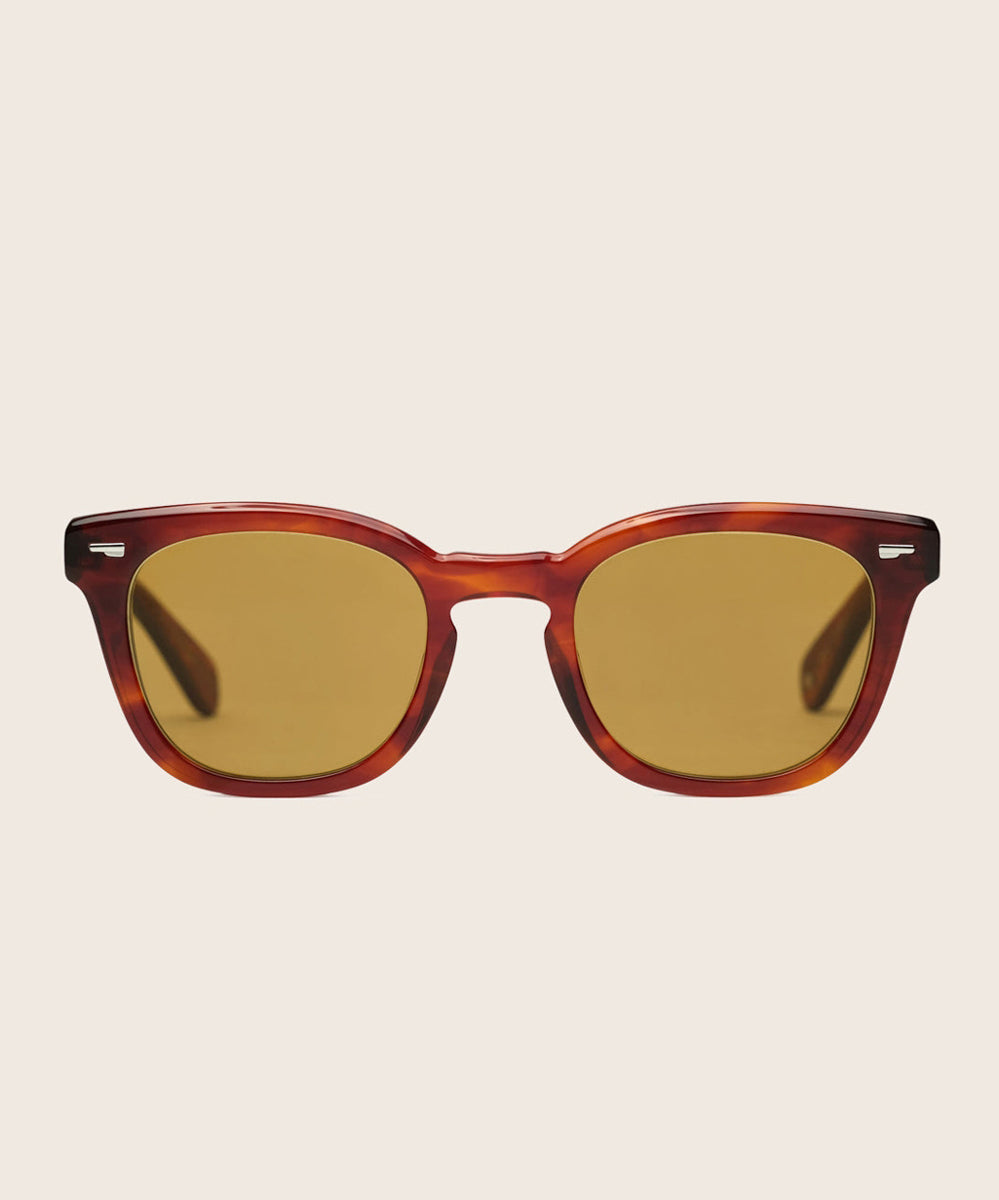 Johann Wolff Silver Arrow Havana Burnt Yellow Sunglasses