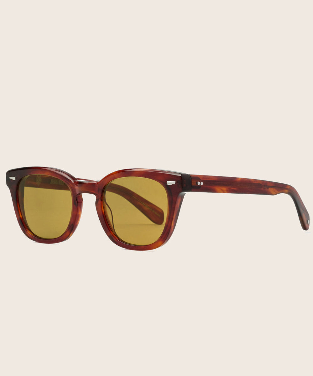 Johann Wolff Silver Arrow Havana Burnt Yellow Sunglasses