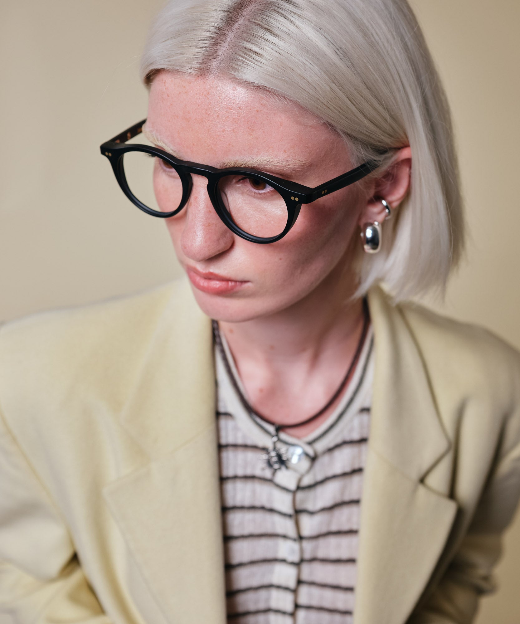 johann wolff walter matte black eyeglasses