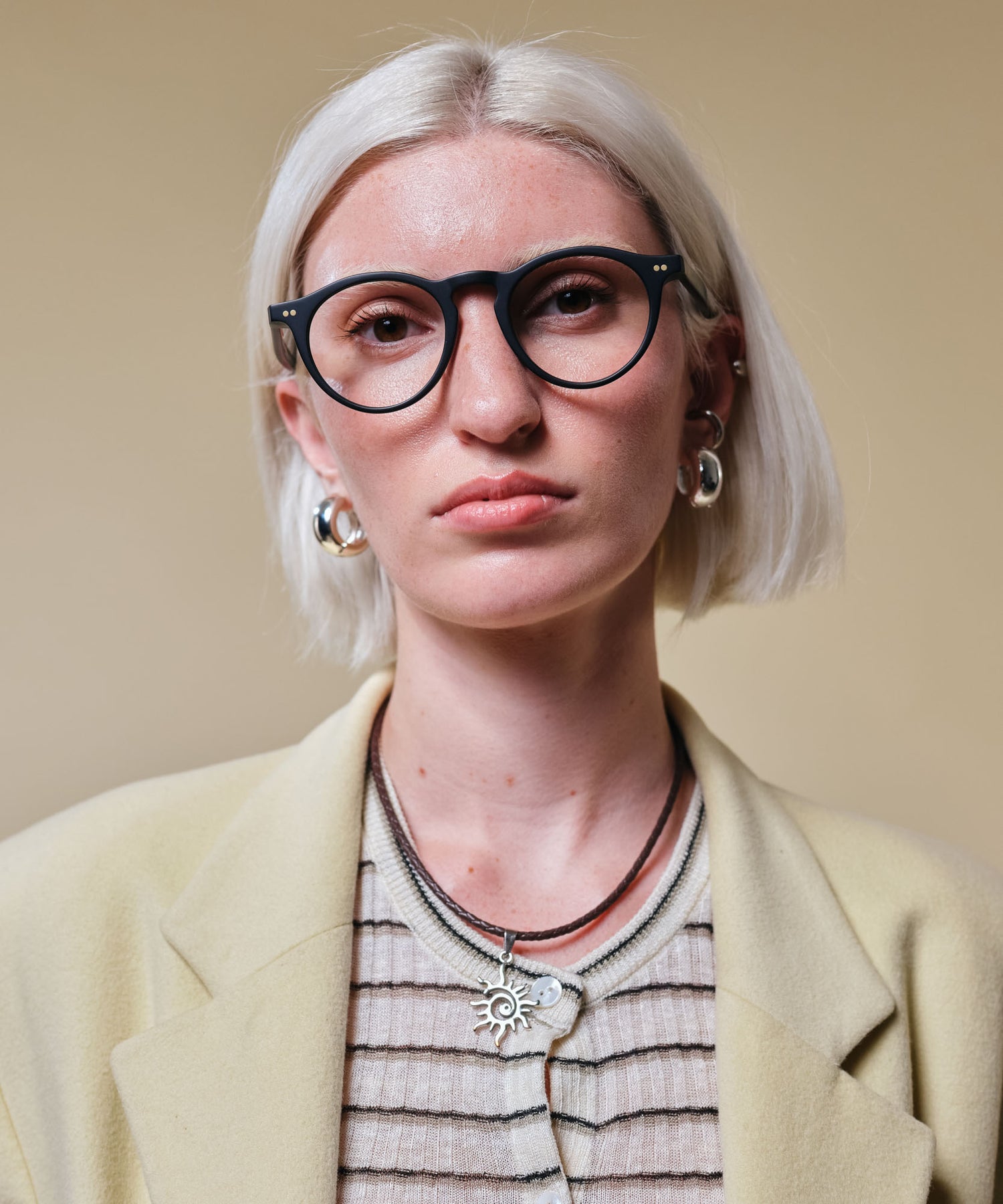 johann wolff walter matte black eyeglasses