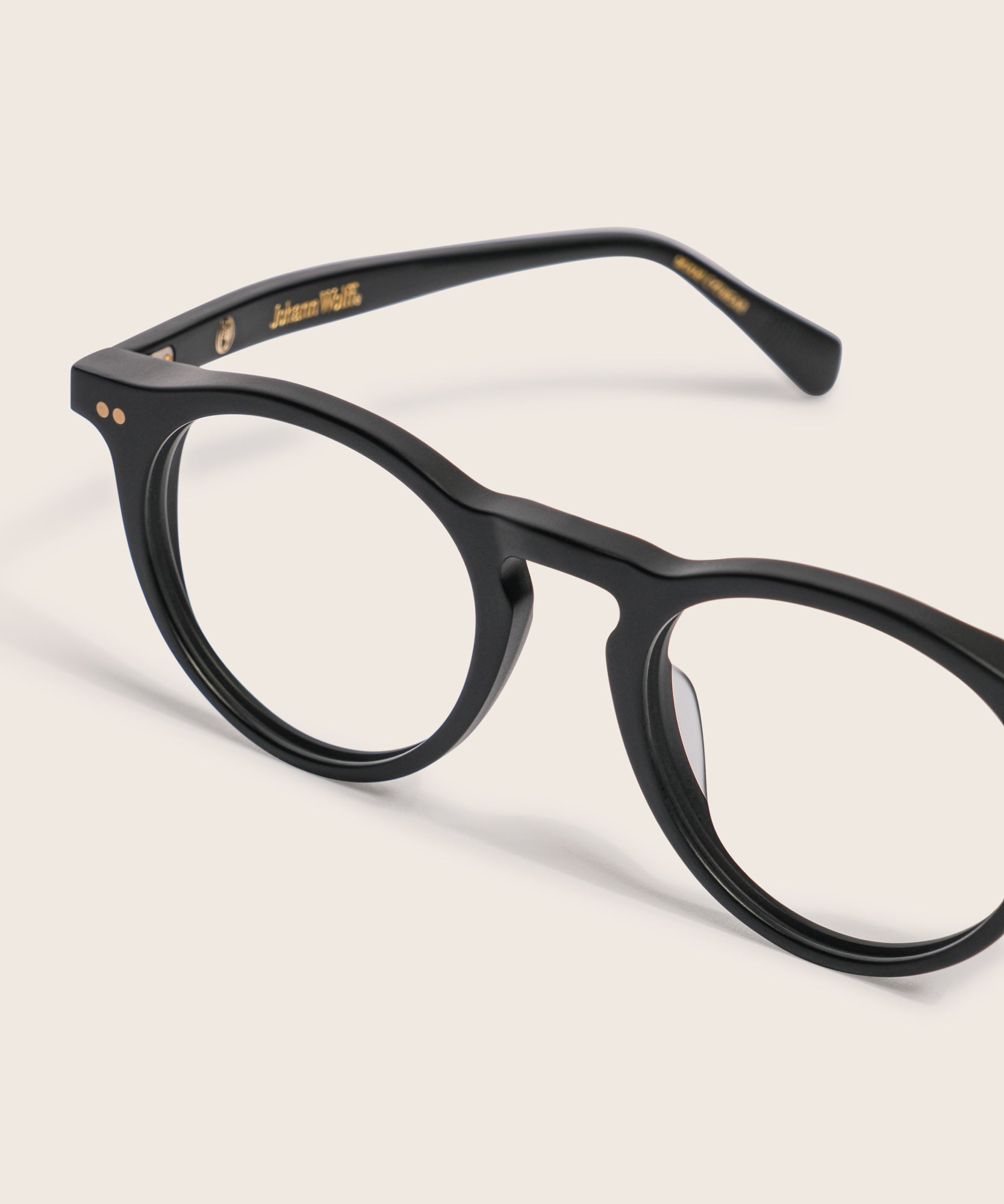 johann wolff walter matte black eyeglasses