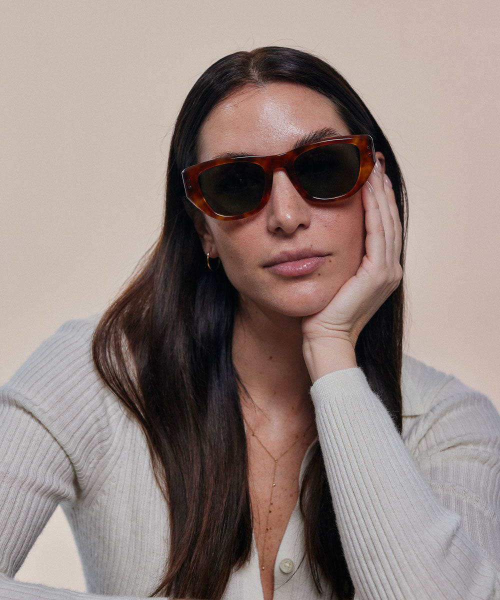 Johann Wolff Weimar Vintage Tortoise Green Sunglasses