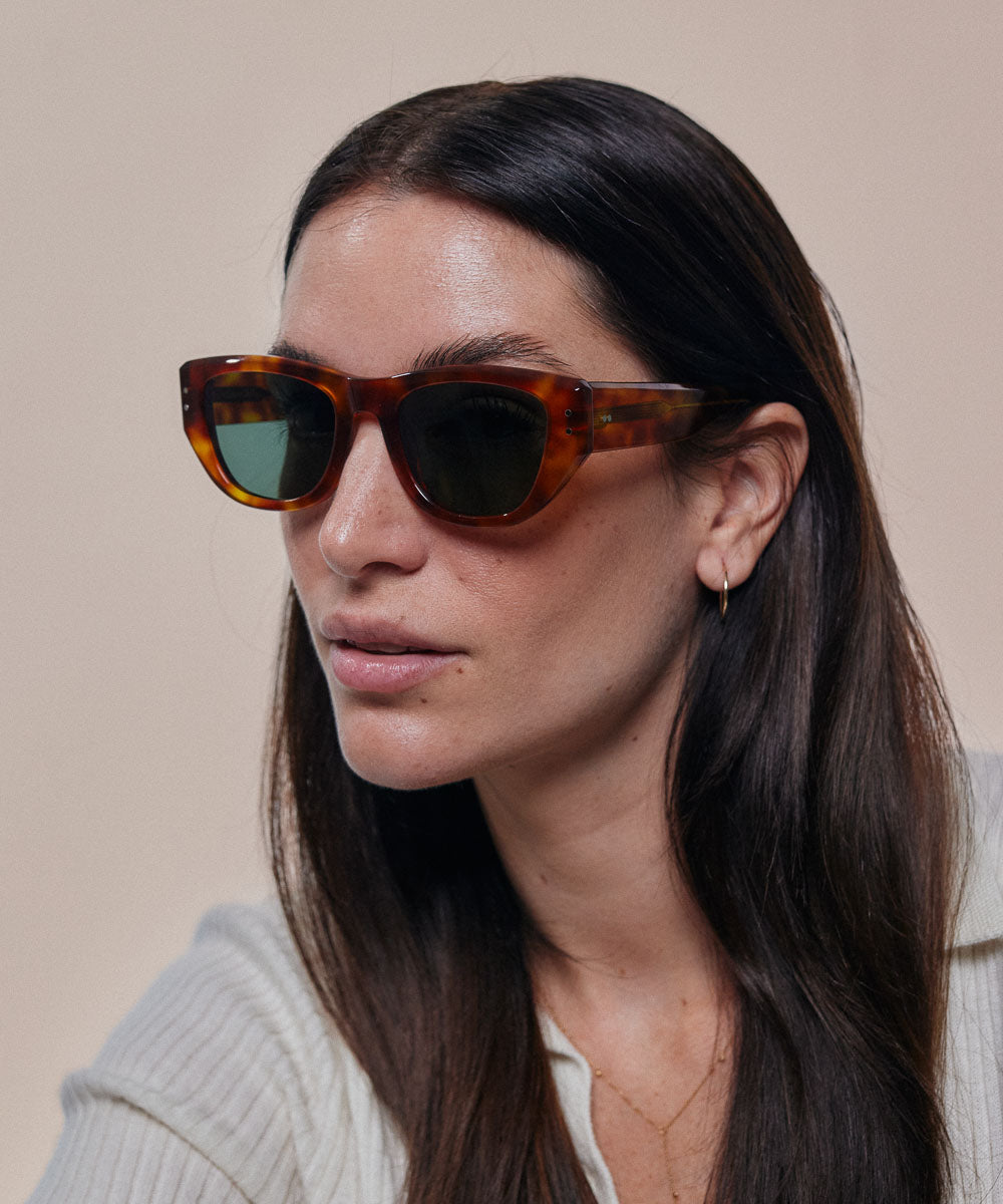 Johann Wolff Weimar Vintage Tortoise Green Sunglasses
