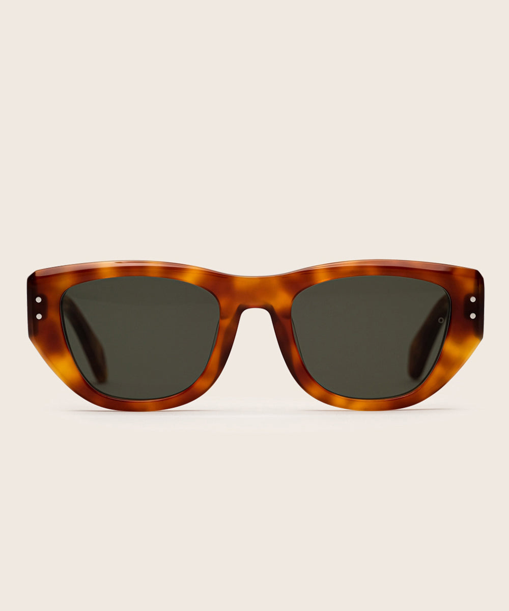 Johann Wolff Weimar Vintage Tortoise Green Sunglasses