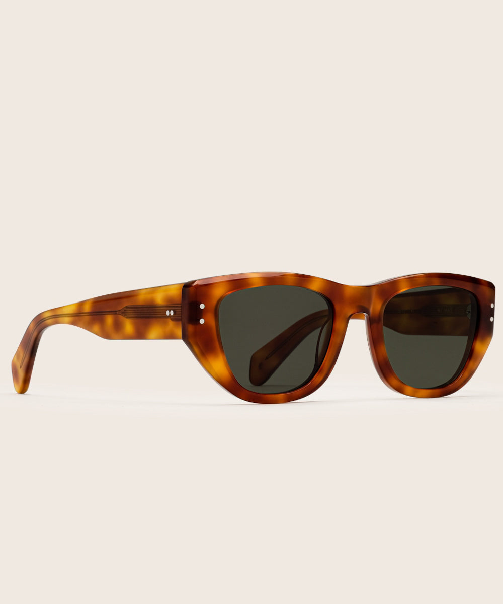 Johann Wolff Weimar Vintage Tortoise Green Sunglasses