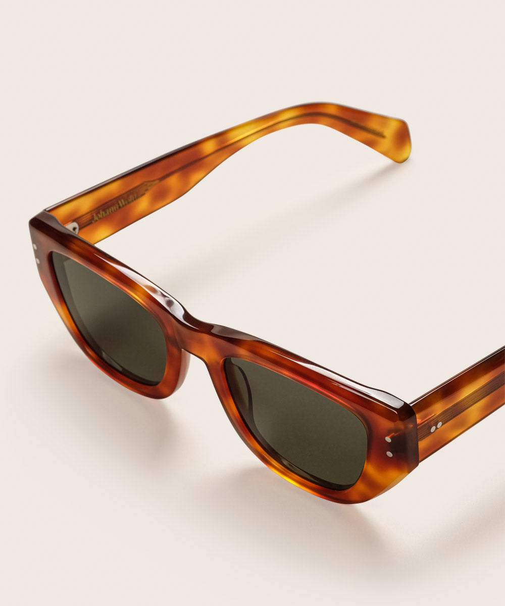 Johann Wolff Weimar Vintage Tortoise Green Sunglasses