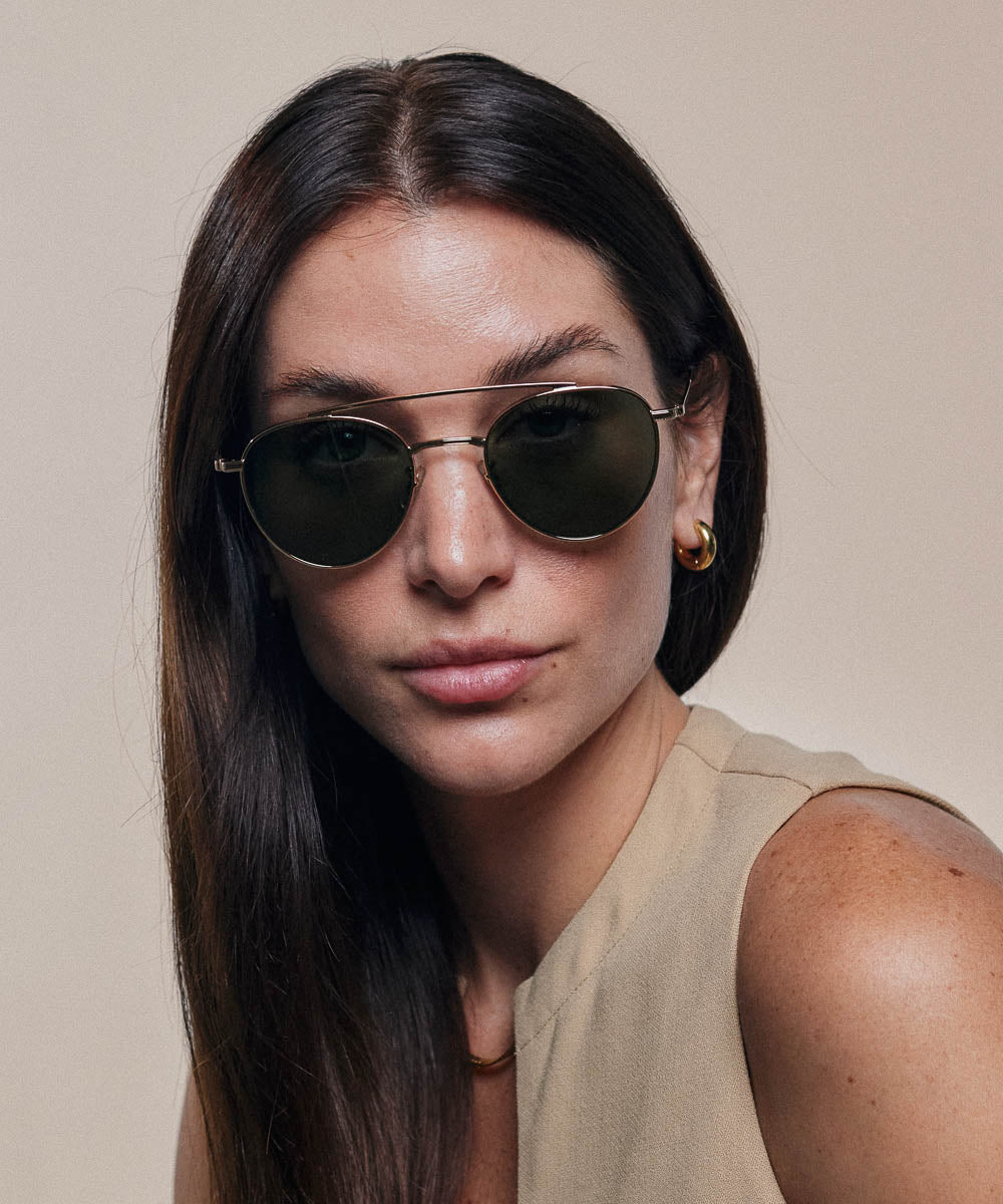 Johann Wolff Zeppelin Gold Sunglasses