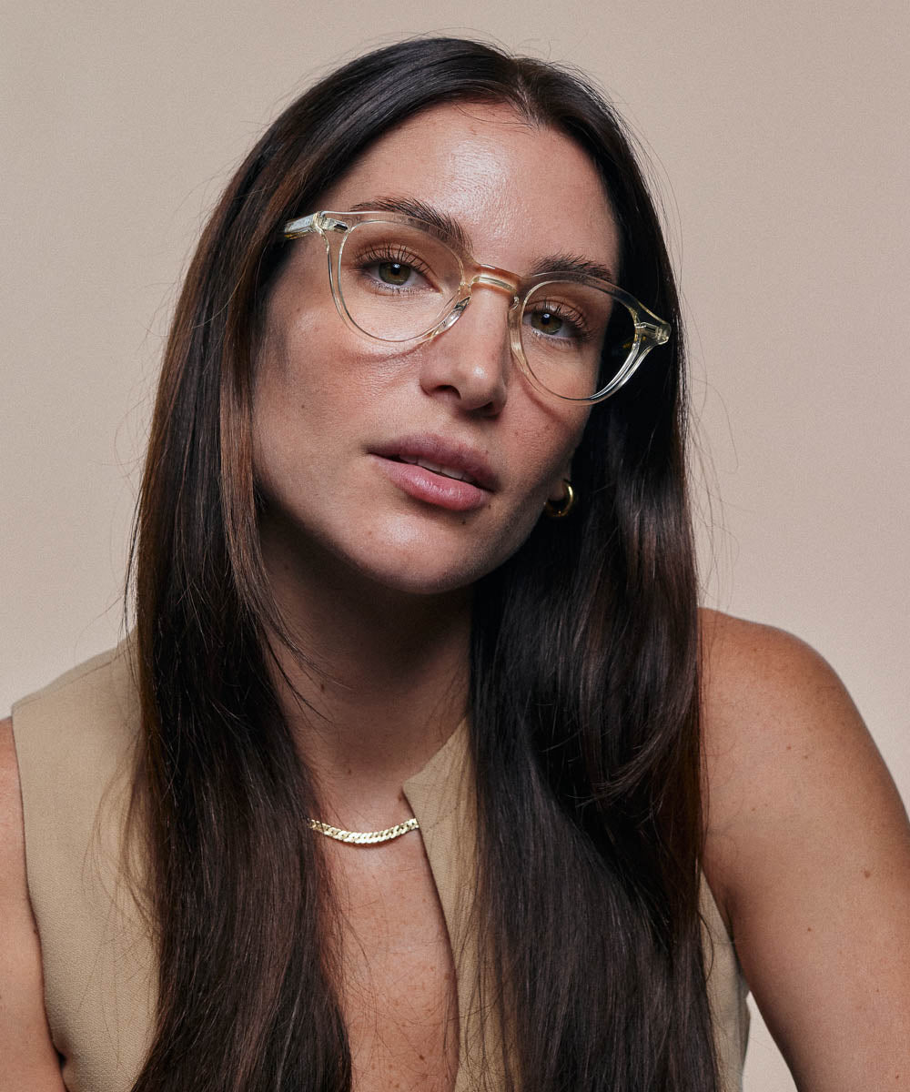 Johann Wolff Zhan Champagne Eyeglasses