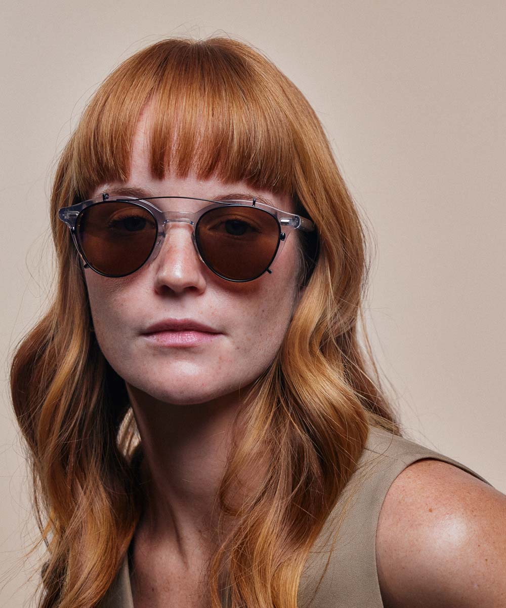 Johann Wolff Zhan Matte Black Brown Mirror Clip