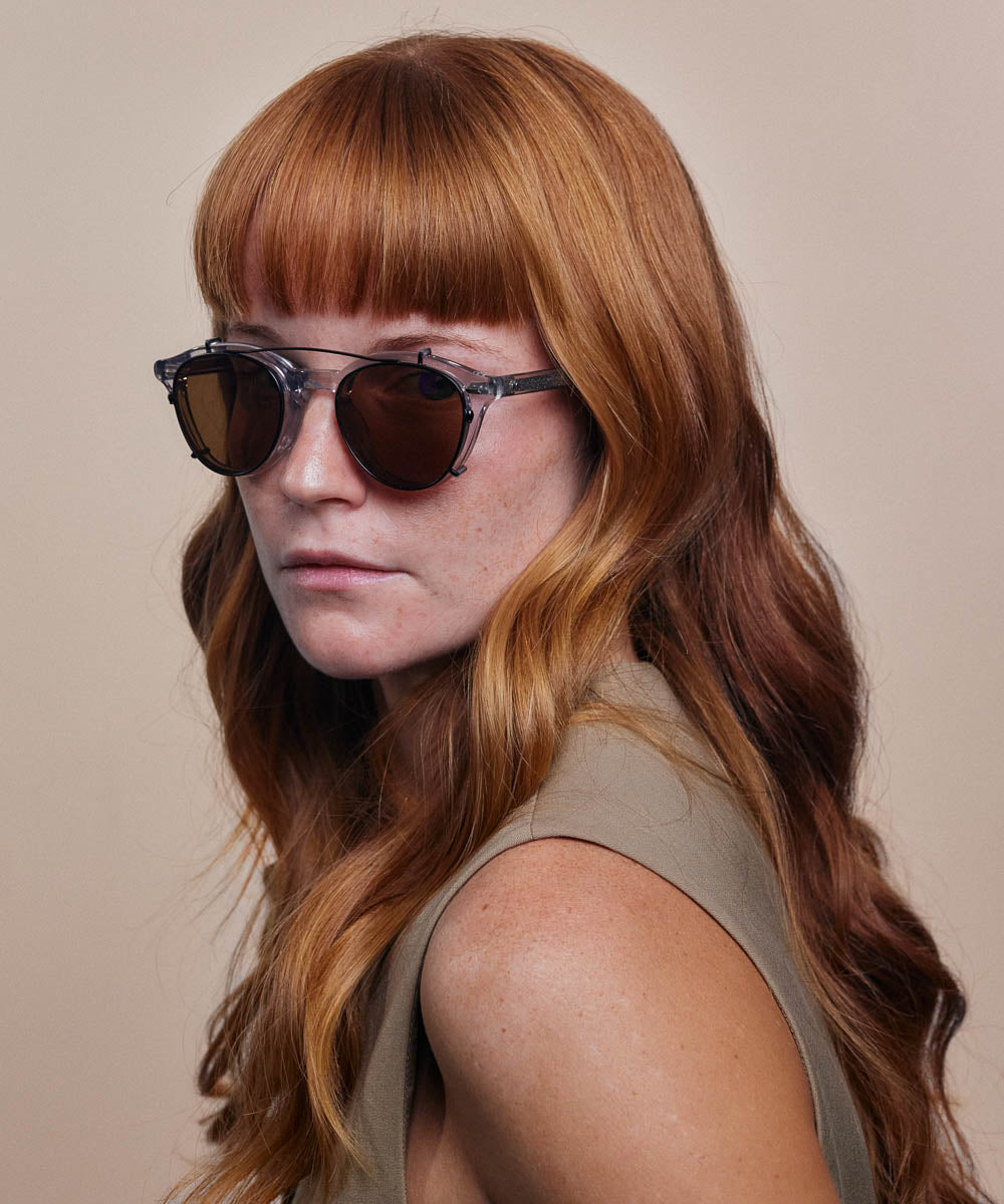 Johann Wolff Zhan Matte Black Brown Mirror Clip