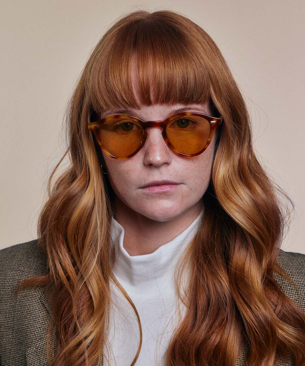 Johann Wolff Zhan Vintage Tortoise Bunt Yellow Sunglasses