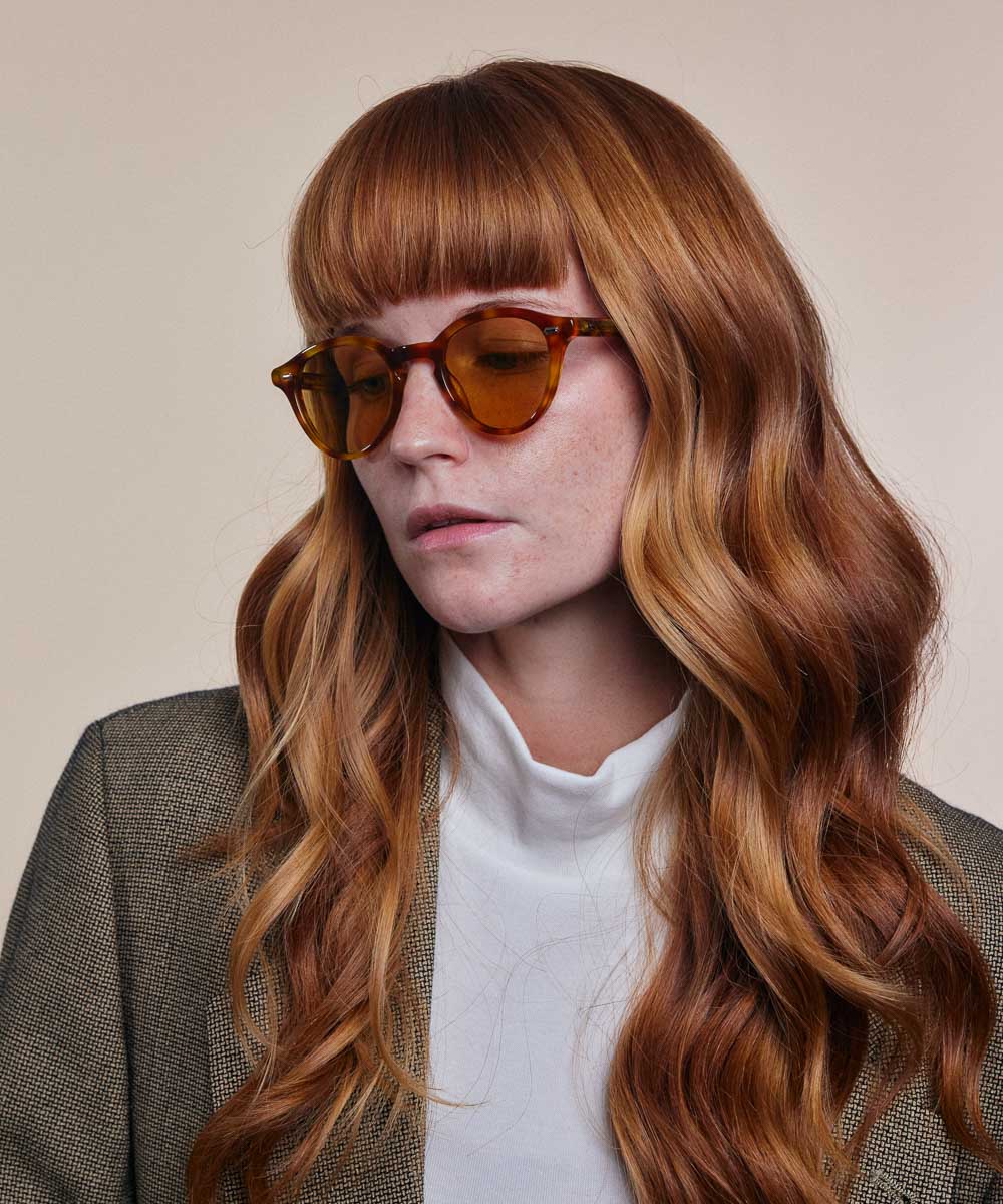 Johann Wolff Zhan Vintage Tortoise Bunt Yellow Sunglasses