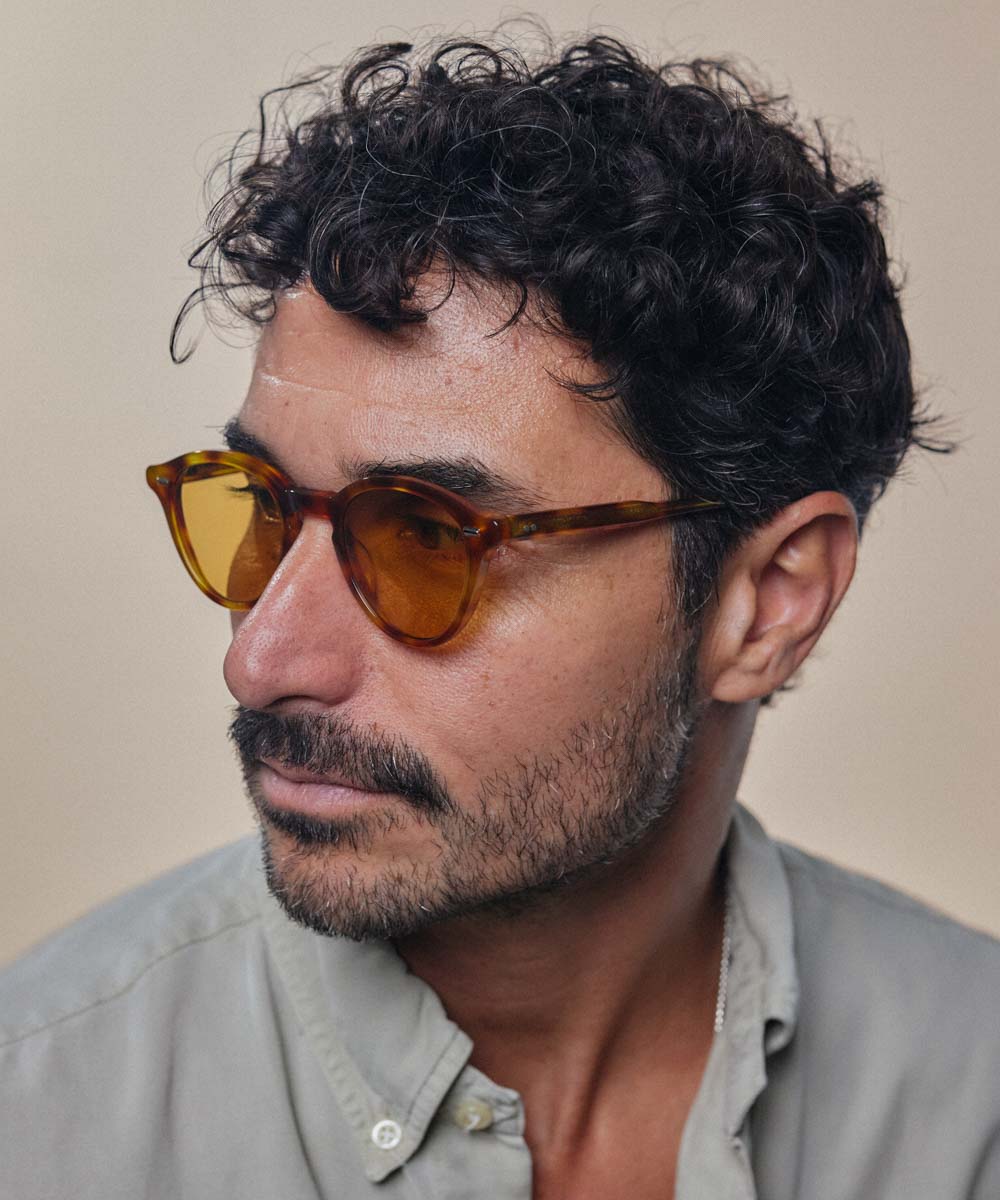 Johann Wolff Zhan Vintage Tortoise Bunt Yellow Sunglasses
