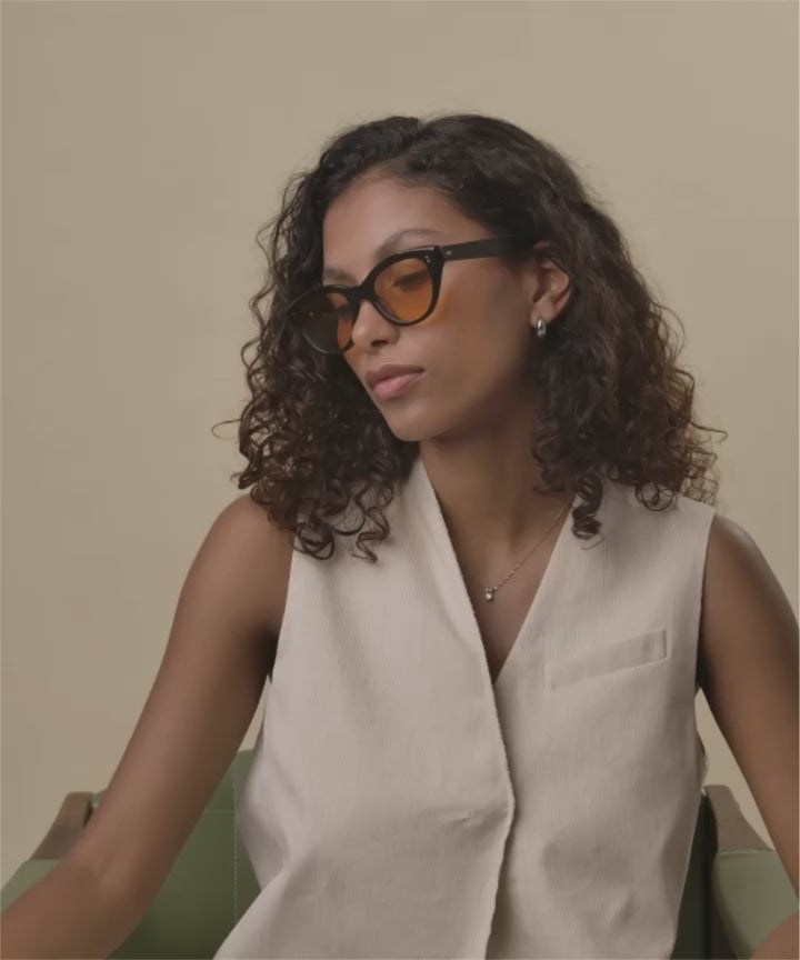 Johann Wolff Sophie Black Tuscan Sunglasses