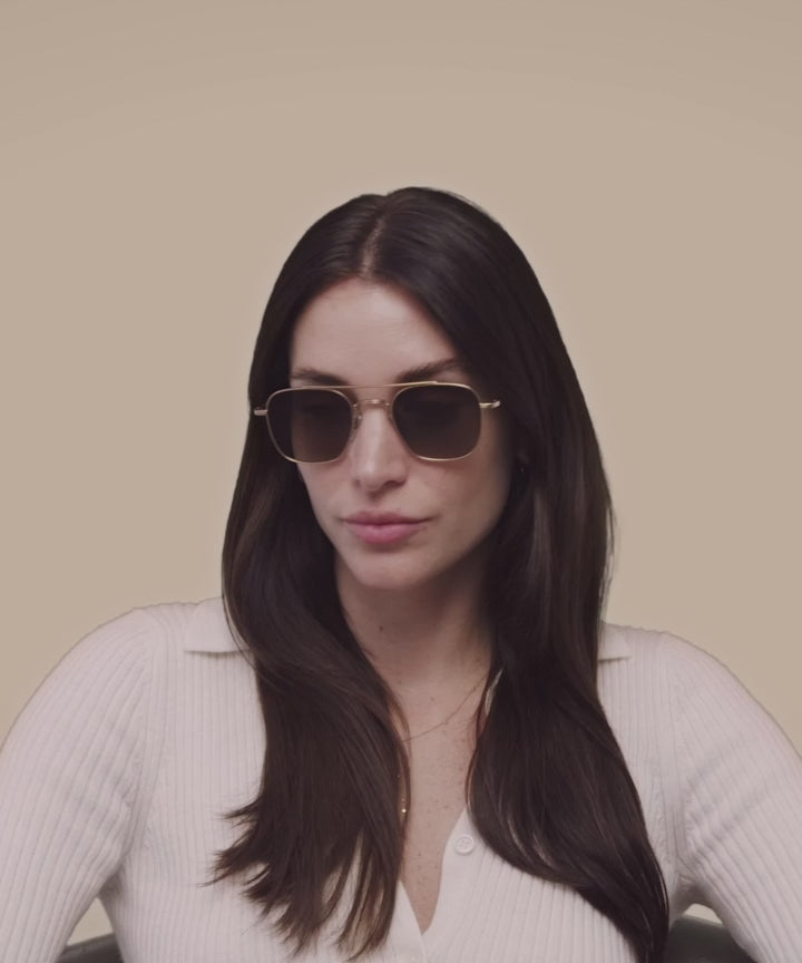 Johann Wolff Flieger Matte Rose Gold Sunglasses