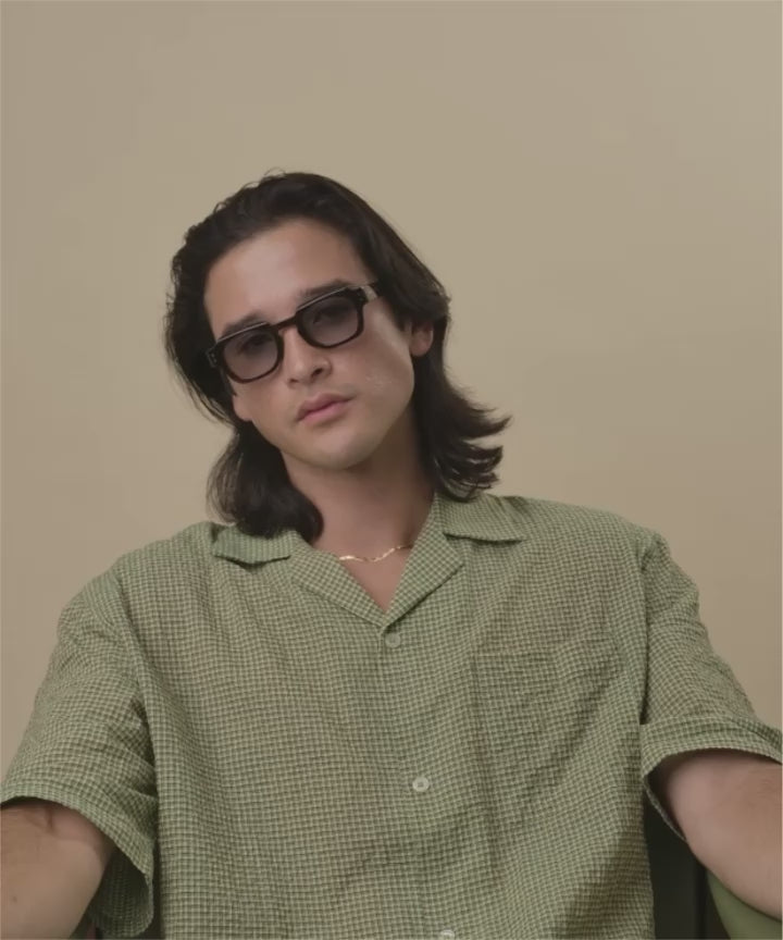 Johann Wolff Bastei Dark Havana Smoke Green Sunglasses