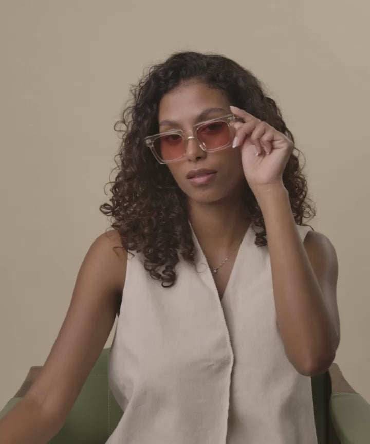 Johann Wolff Anna Champagne Ruby Sunglasses