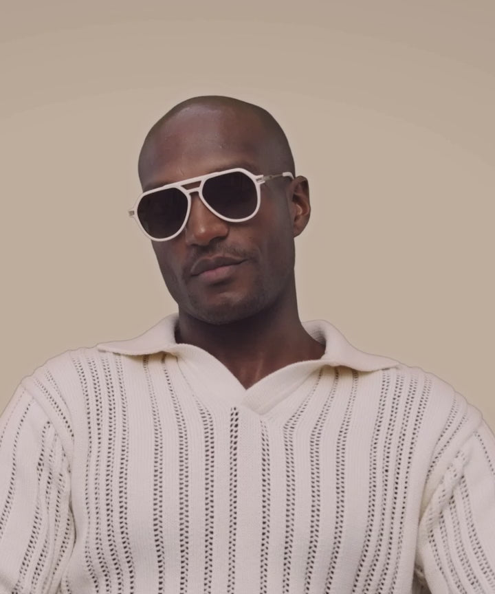 Johann Wolff Bernau Matte Ivory Sunglasses