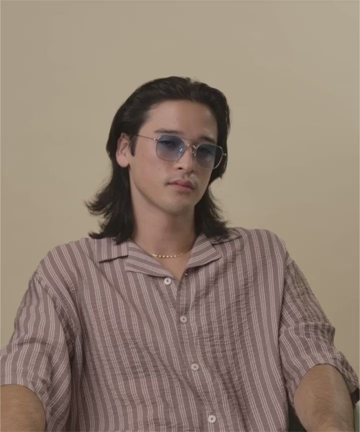 Johann Wolff White Gold Sky Sunglasses