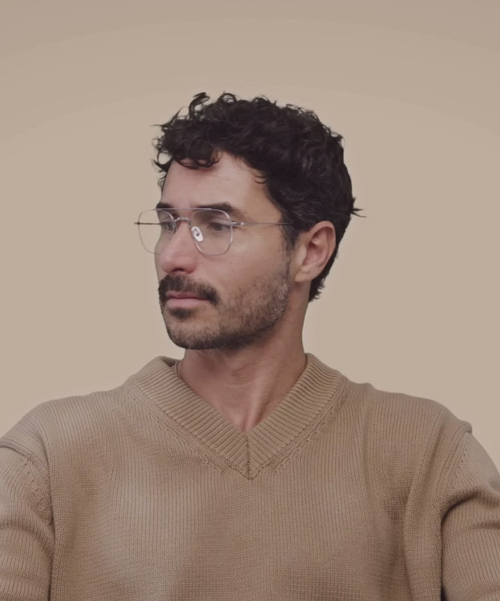Johann Wolff Flieger White Gold Eyeglasses